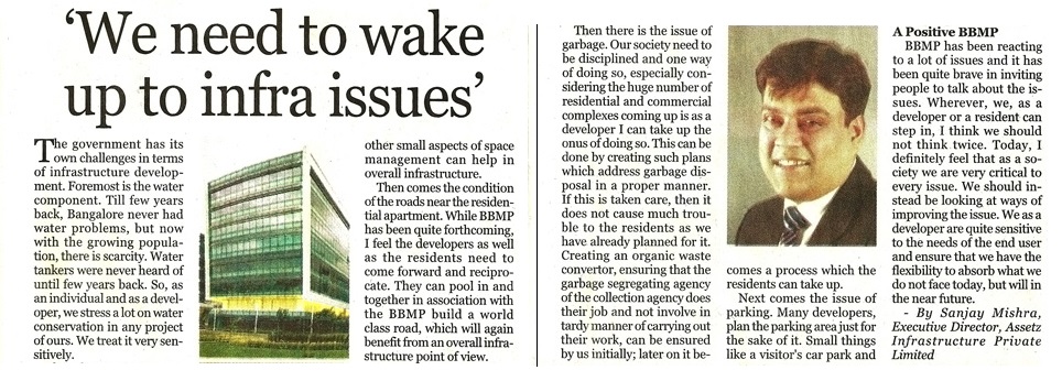 We need to wake up to infra issues - Assetz East Point