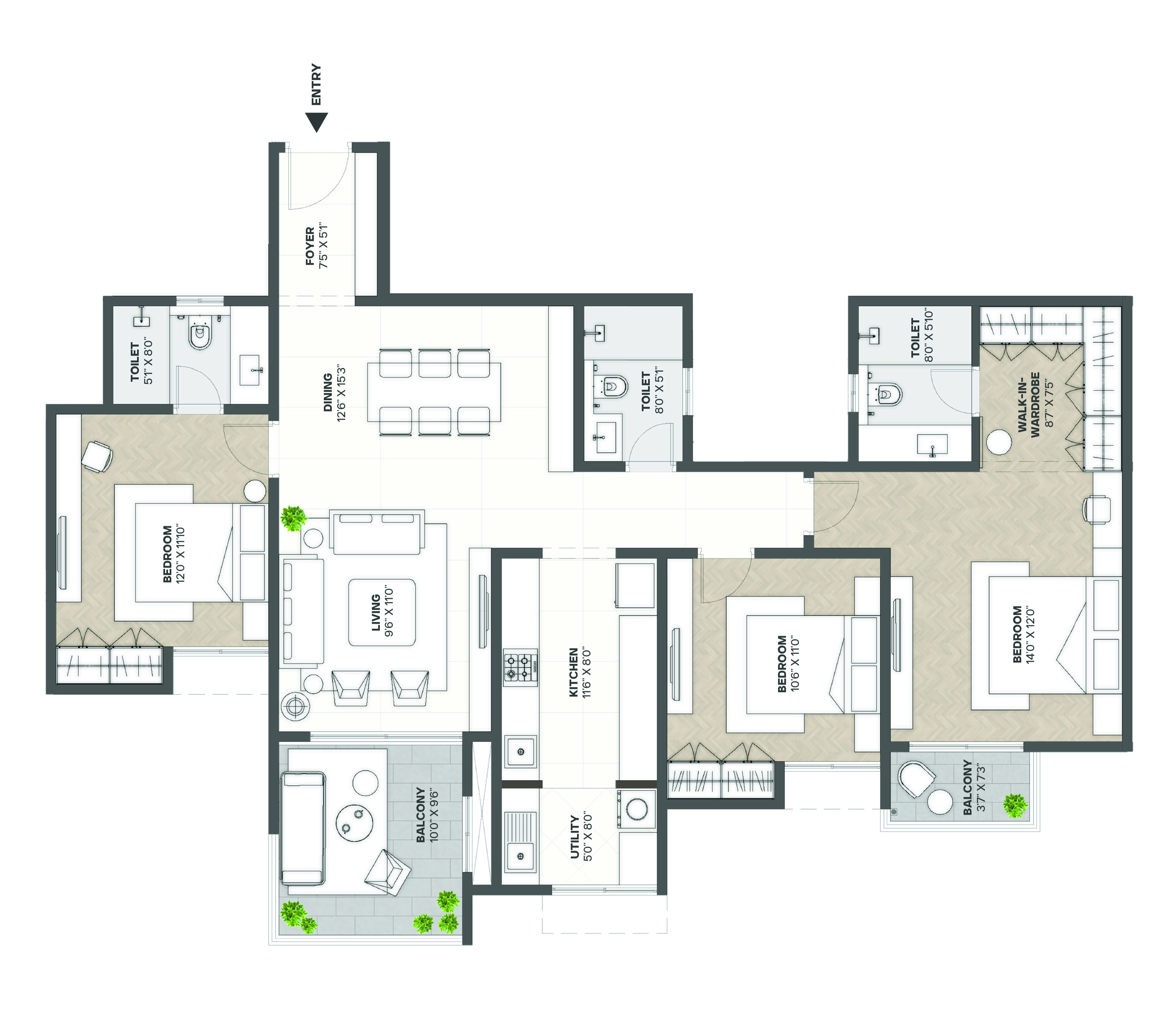 3BHK Type 2